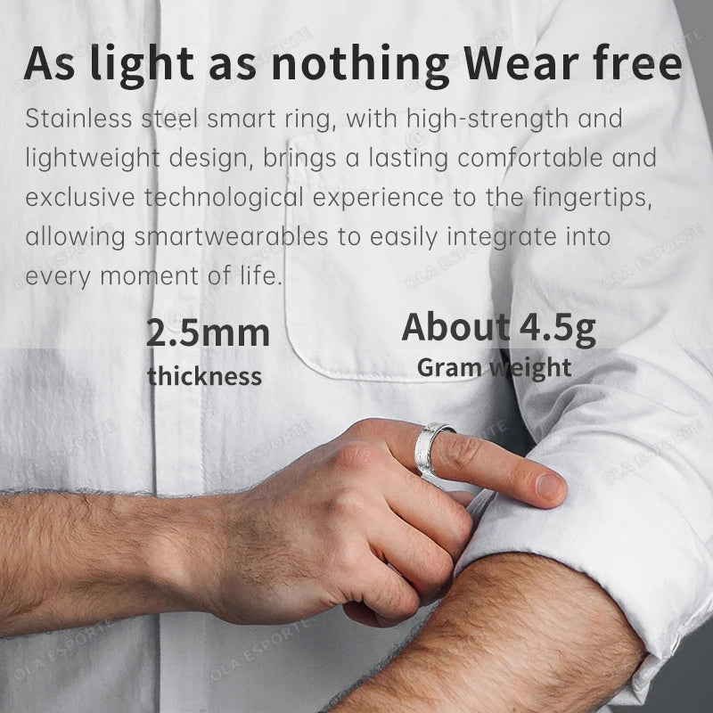 2026 Smart Ring Health and Sleep Tracker Heart Rate Blood Oxygen Monitor Brush Video 5ATM Waterproof Multi Sports Men Women Ring Peaceful Pleasures Health and Wellness