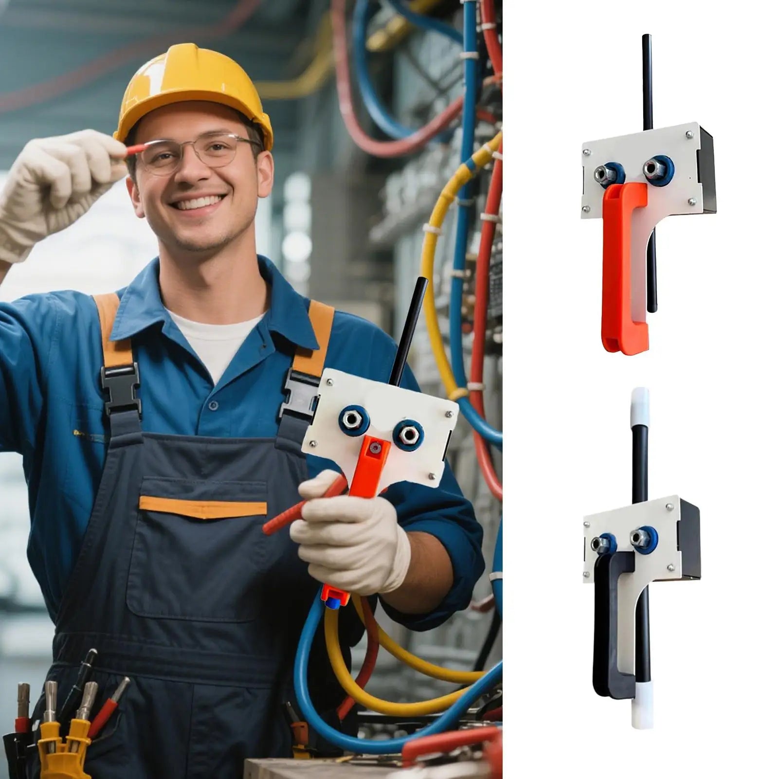 Wire Puller Heavy-Duty Handheld Wiring Tools 8mm Wire Tugger for Electrician for Pipe Narrow Spaces Wall Underground Data Center Peaceful Pleasures Health and Wellness