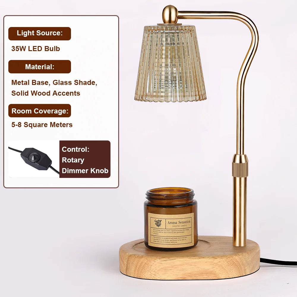 35W Dimmable Candle Warmer Lamp | Adjustable Height & Gift