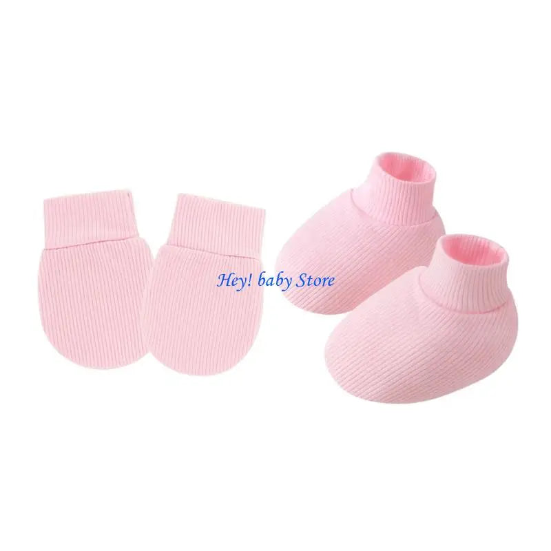 Baby Anti-Scratch Gloves & Socks Set | Newborn 0–6 Months