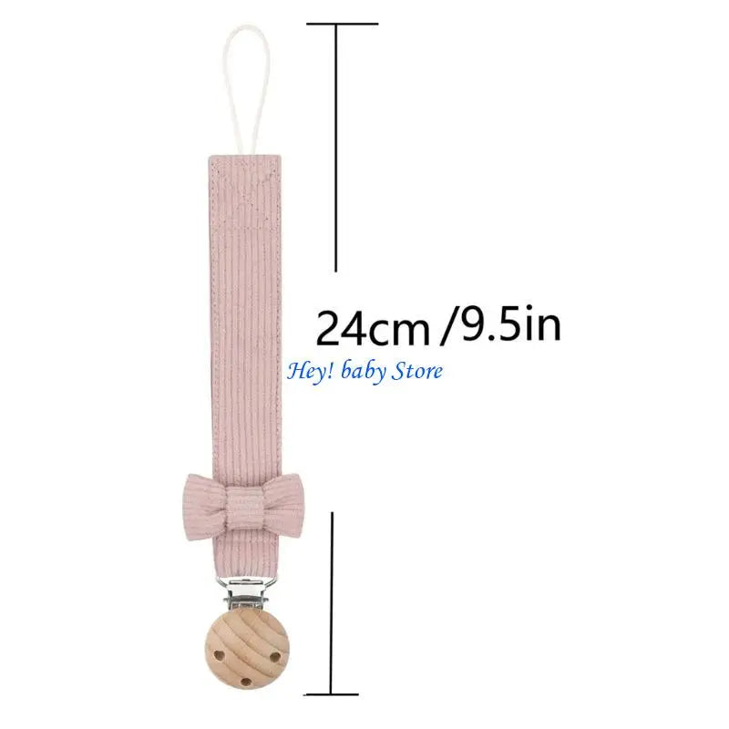 Bow Pacifier Chain Clip Holder – Safe Gift for Infants