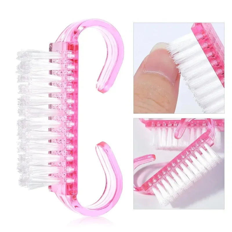 10-Piece Nail Cleaning Brush Set | Mixed Color Manicure Tools Nail Cleaning Brush Peaceful Pleasures Health and Wellness