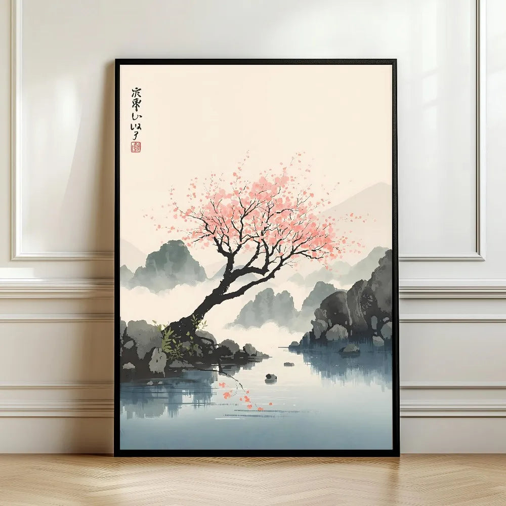 Japanese Tree Canvas Wall Art | Unframed Modern Print Canvas Wall Art Peaceful Pleasures Health and Wellness