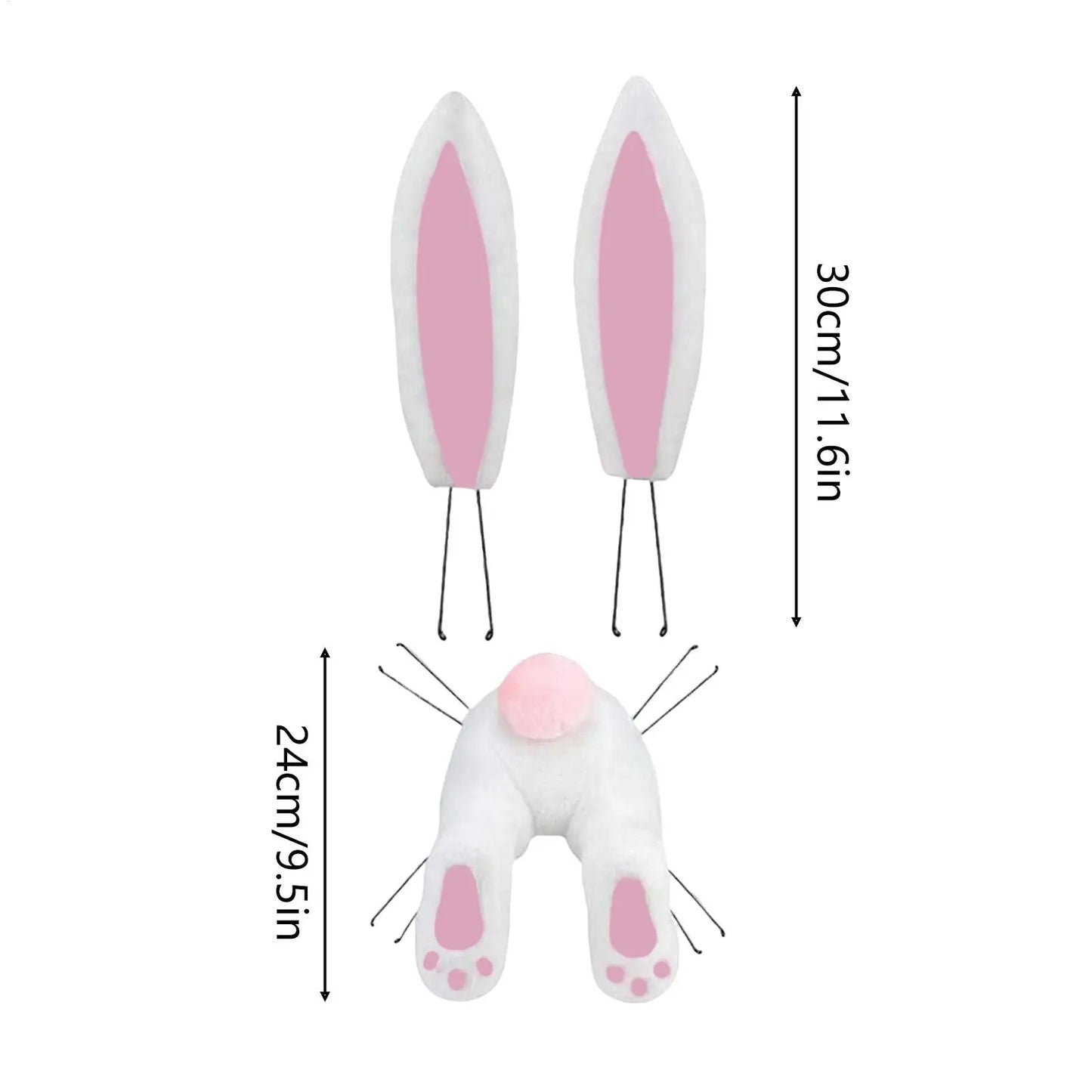 Rabbit Wreath Attachment Welcome Sign Attachment Craft Hangable Easter Front Door Wreath Attachment For Spring Holiday Party Peaceful Pleasures Health and Wellness