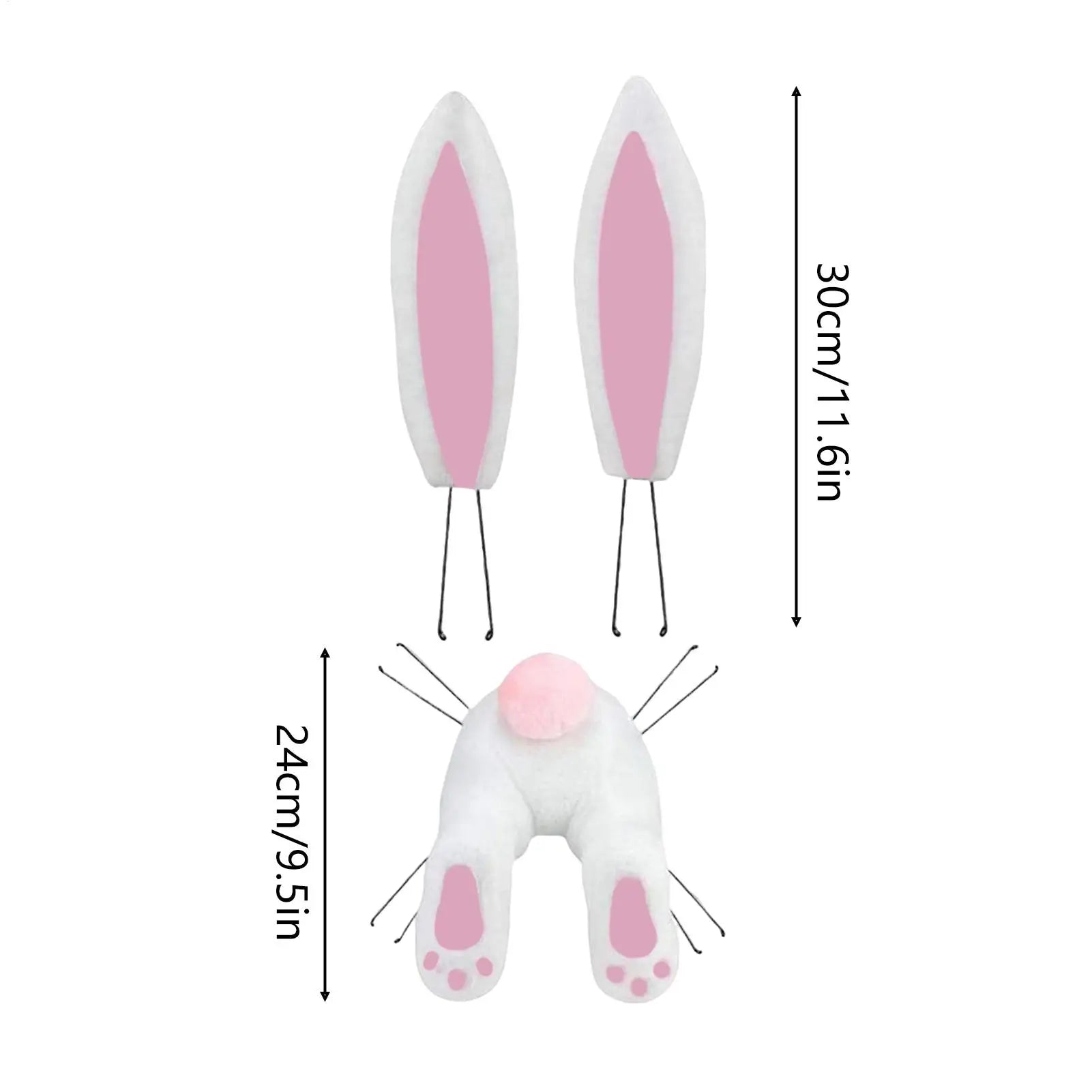 Rabbit Wreath Attachment Welcome Sign Attachment Craft Hangable Easter Front Door Wreath Attachment For Spring Holiday Party Peaceful Pleasures Health and Wellness