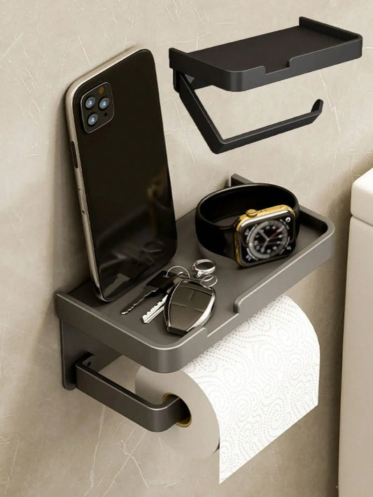 Toilet Paper Holder – Adhesive or Screw Wall Mount, Stainless Steel Toilet Paper Holder Peaceful Pleasures Health and Wellness
