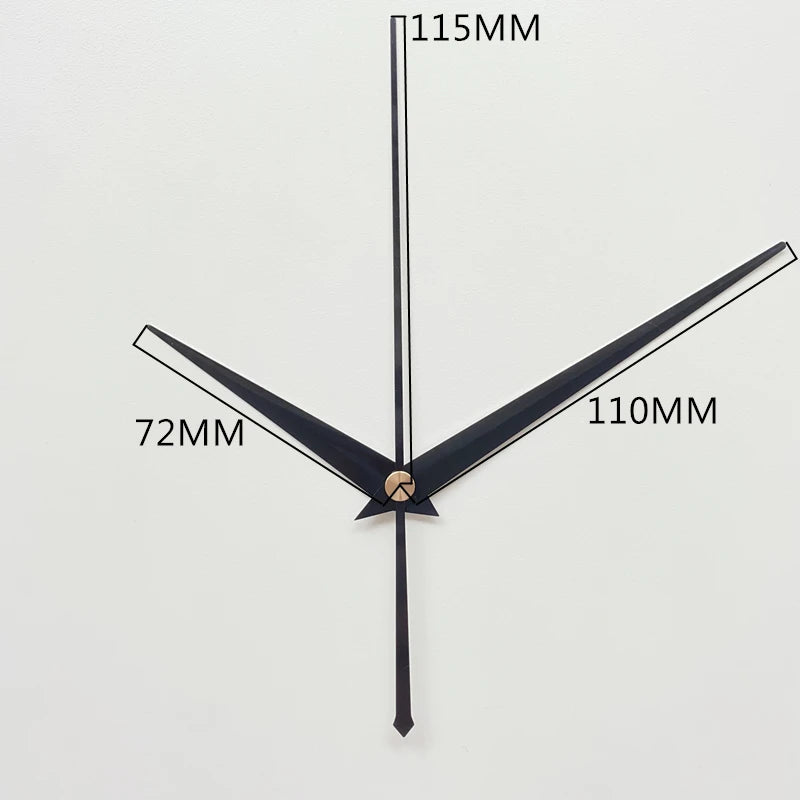 Silent Mute DIY Wall Clock Movement with Hands – Quartz Mechanism Repair Kit