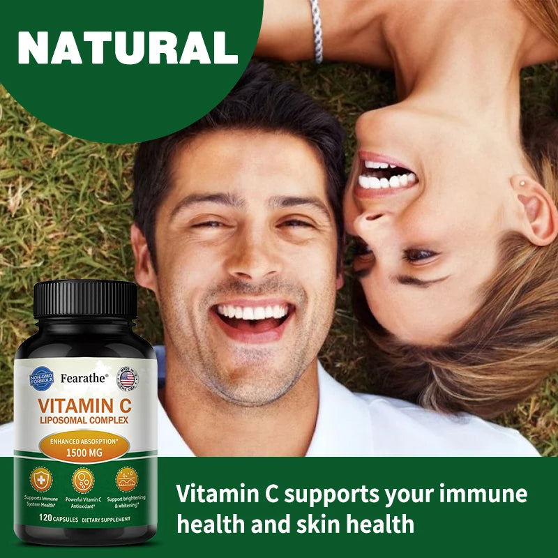 Liposomal Vitamin C Capsules - Powerful Antioxidant, Promotes Collagen Production, Skin Glow, Supports Heart, Immune Health Peaceful Pleasures Health and Wellness