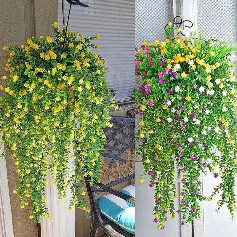 Artificial Eucalyptus Camellia Vine | UV-Resistant Faux Plant