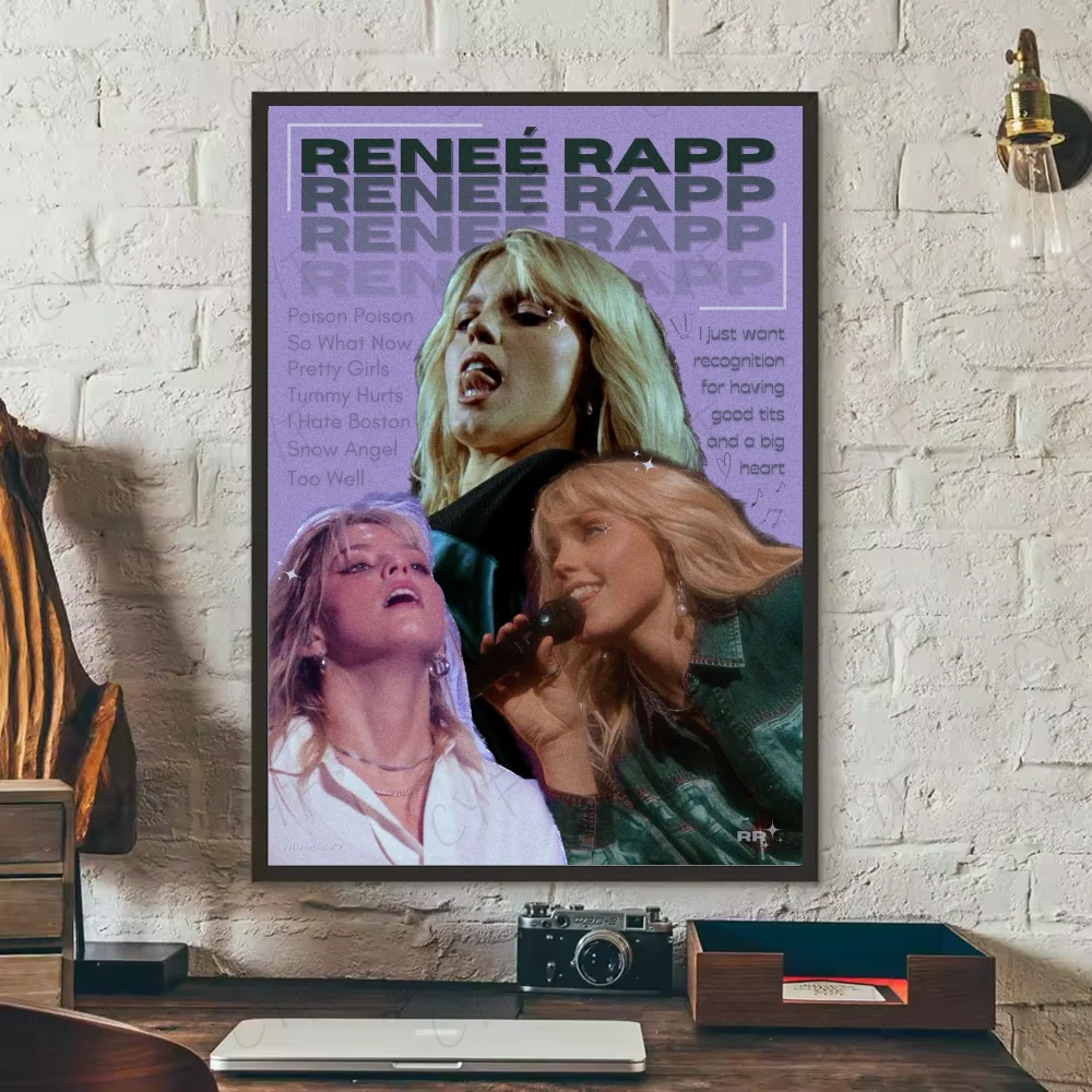 Pop Singer Actor Renee Rapp Poster HD art sticky wall waterproof home living room bedroom bar aesthetic decoration Peaceful Pleasures Health and Wellness z26 40X50cmNoframe