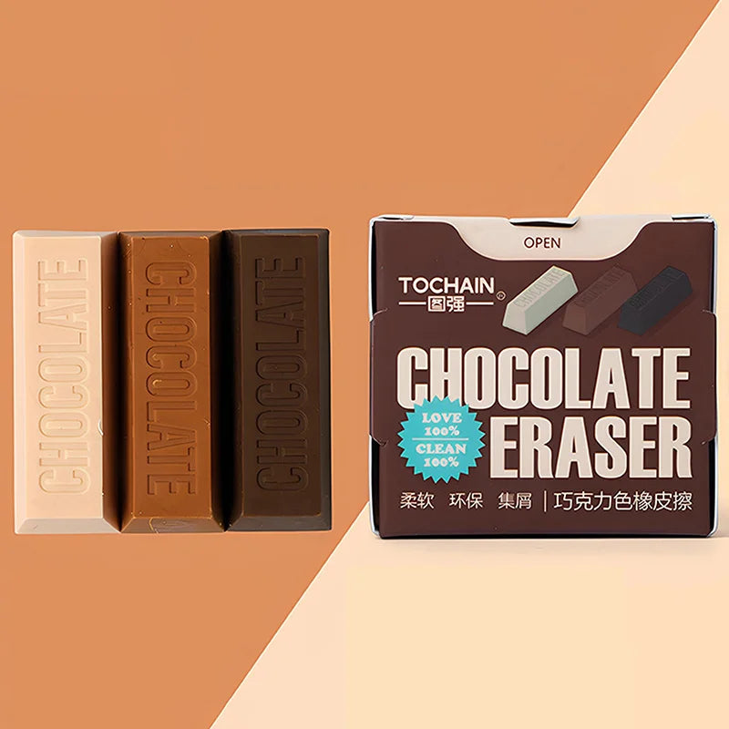 Scented Chocolate Erasers – 15-Piece Student & Office Gift Set