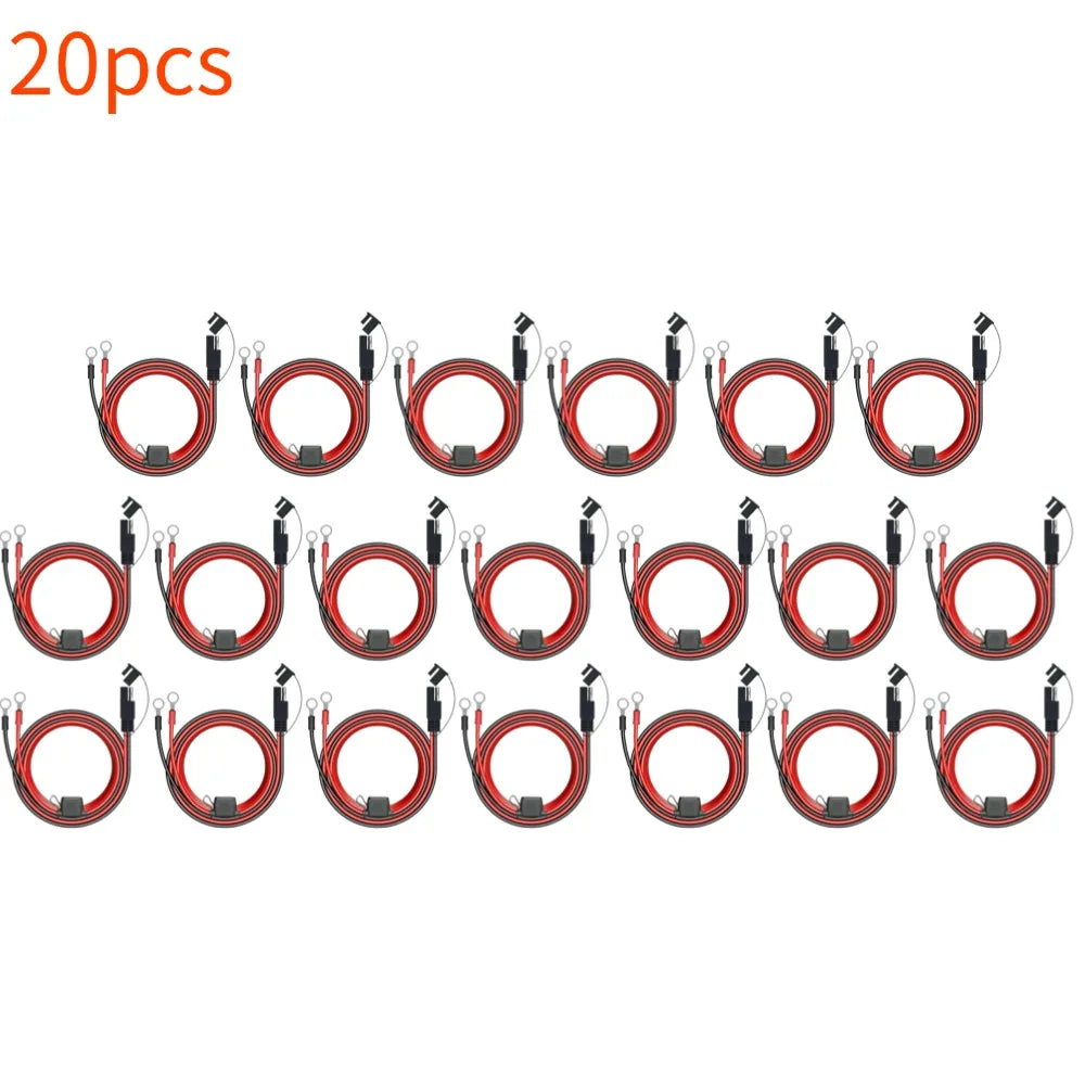 Motorcycle Battery Charger Adapter with SAE Extension Cable Peaceful Pleasures Health and Wellness 20pcs