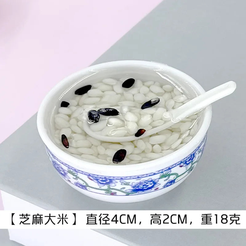 1PCS 4cm Miniature Chinese Desserts Dollhouse Bowl Desserts Food Mini Pretend Food Doll Kitchen Decor Accessories Home Kawaii Peaceful Pleasures Health and Wellness 6