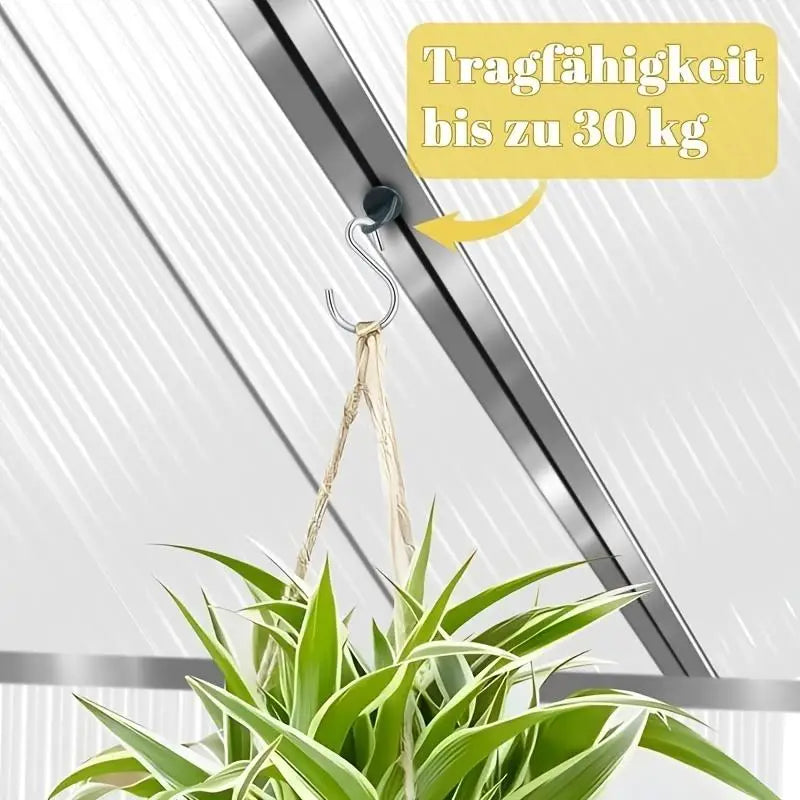 6/30Pcs Greenhouse Hanging Plant Hooks Nylon Roller Track S Hook for Hanging Plants Basket Garden Greenhouse Hanging Accessory Peaceful Pleasures Health and Wellness
