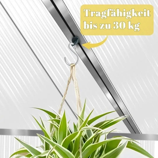 6/30Pcs Greenhouse Hanging Plant Hooks Nylon Roller Track S Hook for Hanging Plants Basket Garden Greenhouse Hanging Accessory Peaceful Pleasures Health and Wellness