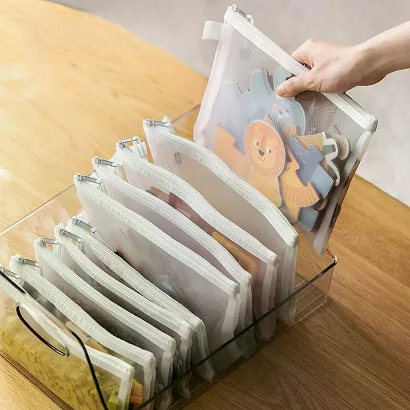 10-Pack Mesh Zipper Pouches – Toy, Puzzle & Makeup Storage Bags Mesh Zipper Pouches Peaceful Pleasures Health and Wellness