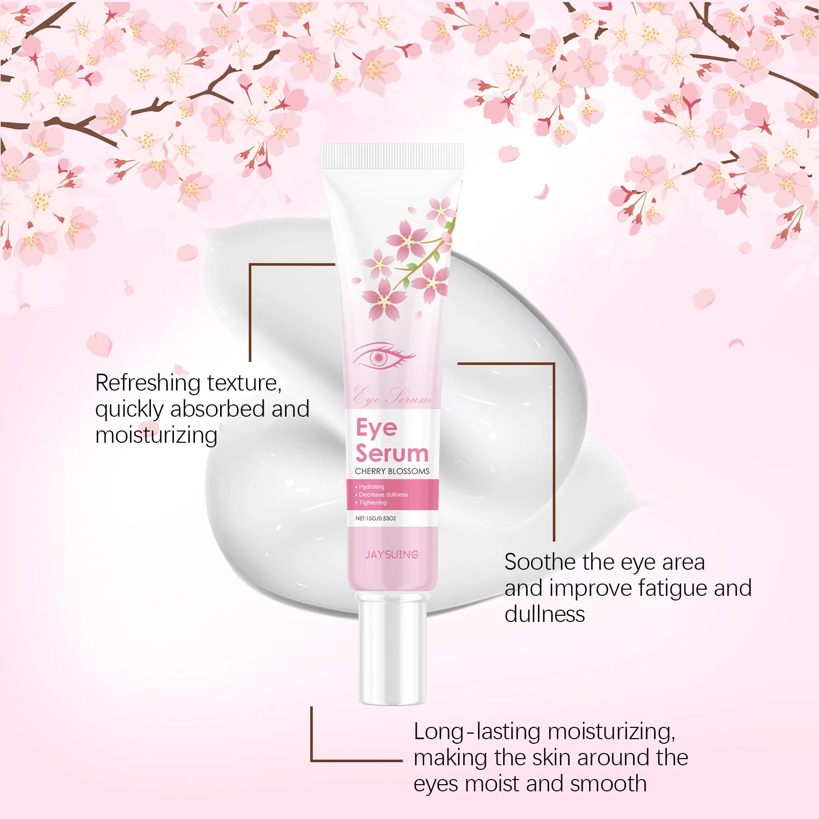 Sakura Eye Serum for Dark Circles & Puffiness Peaceful Pleasures Health and Wellness