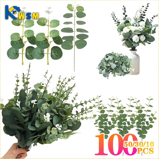Artificial Eucalyptus Picks – 3 Styles | 10–100 PCS Wedding Decor Artificial Floral Picks Oasis Select