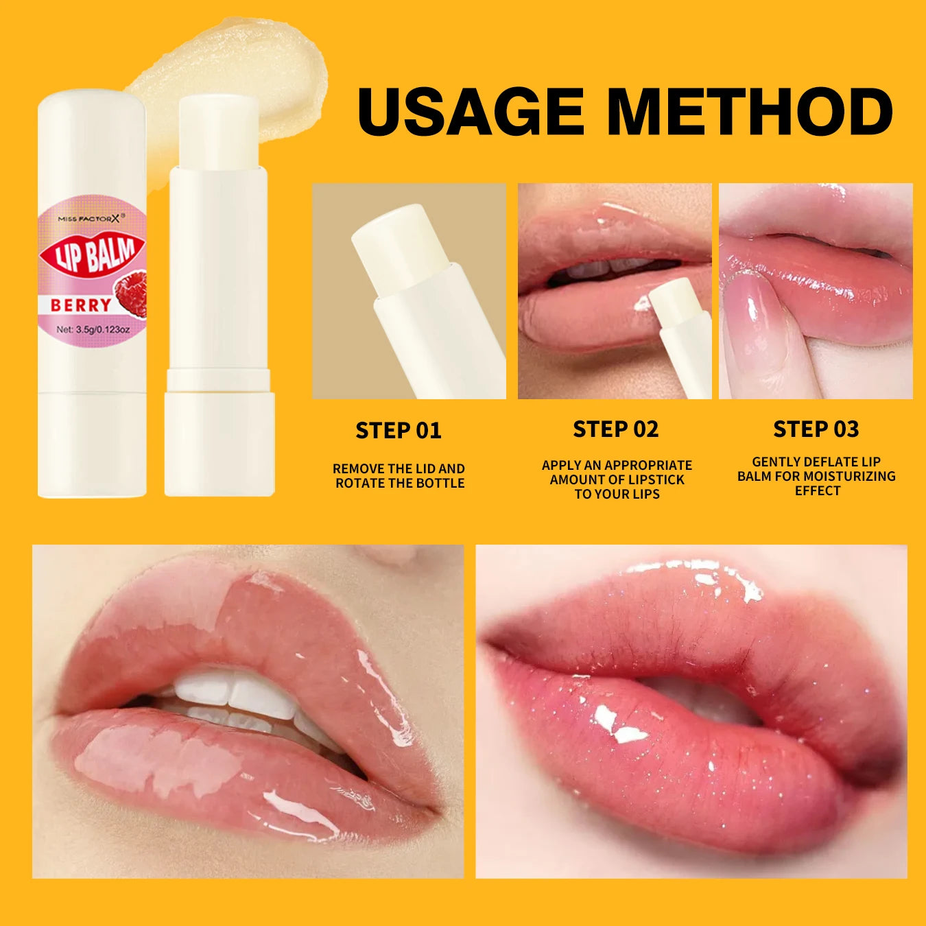 Premium gift set 5PCS/box Lip balm set Hyaluronic acid Long-lasting moisturizing Glossy Suitable for dry lips Valentine’s Day gi Peaceful Pleasures Health and Wellness