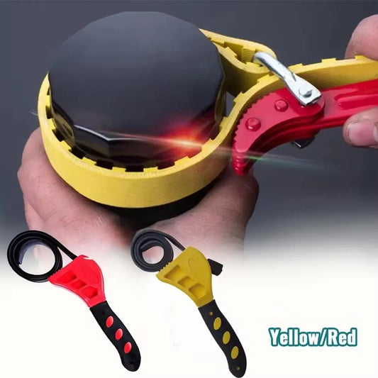 6 inch multifunctional belt wrench Adjustable Disassembly Tool Oil Filter Puller Strap Spanner Chain Wrench Strap Opener Peaceful Pleasures Health and Wellness