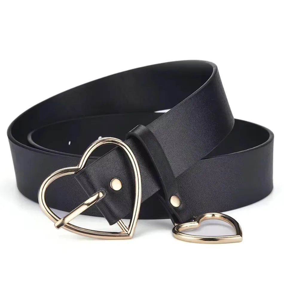 Creative Fashion Women Heart-shaped Buckle Waist Belt Version