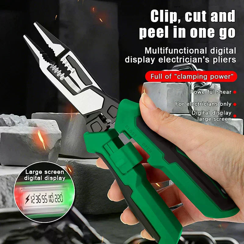 Multifunctional Wire Stripper Pliers with Digital Voltage Tester