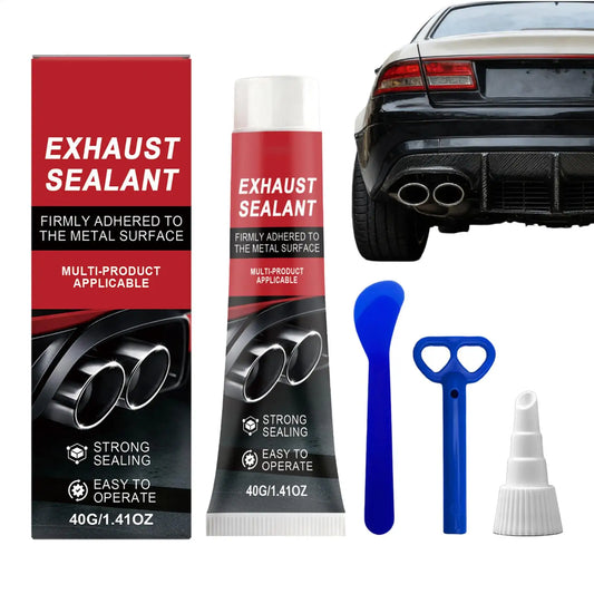 Exhaust Sealant 40g High Temp Leak Proof Paste Muffler Cement Repair Kit for Car Motorcycle Truck RV Pipe Crack Hole Peaceful Pleasures Health and Wellness