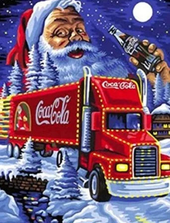 Santa Claus Diamond Painting Kit with Frame | Christmas Art