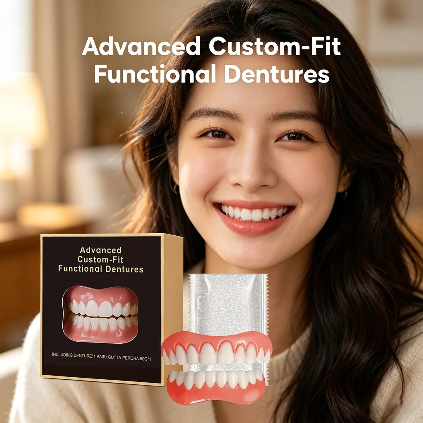 Denture Modification Kit | Fill Tooth Gaps & Fake Teeth Set Denture Modification Kit Peaceful Pleasures Health and Wellness