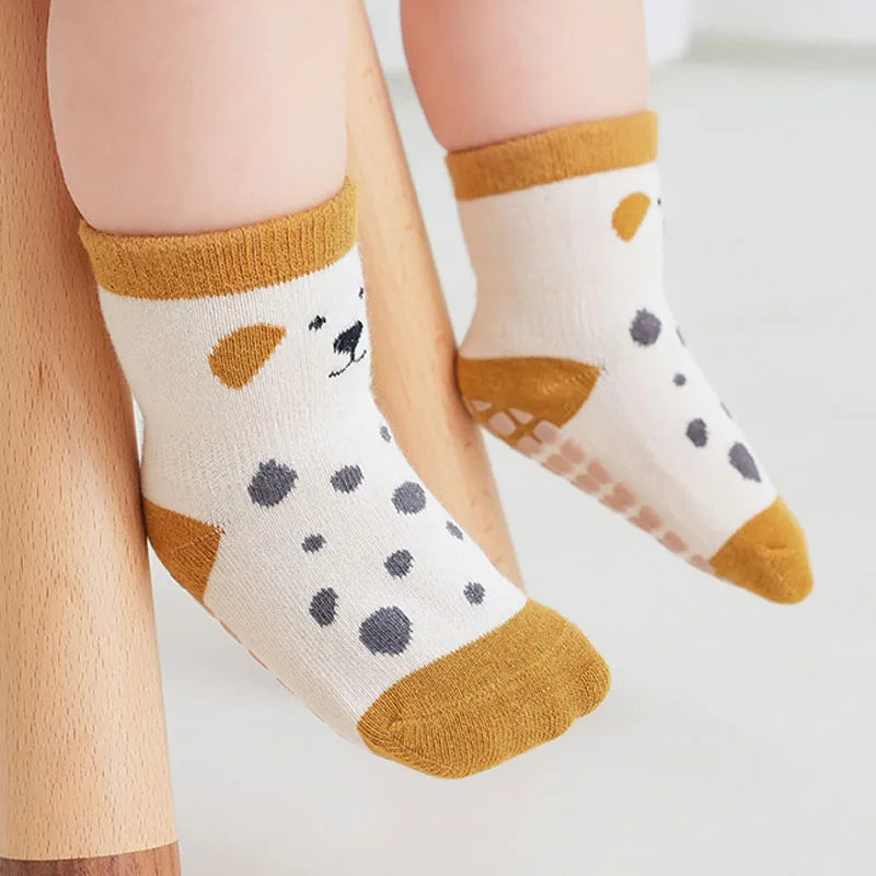 5 Pairs Kids Non-Slip Cartoon Floor Socks | Baby Toddler Kids Non-Slip Socks Peaceful Pleasures Health and Wellness