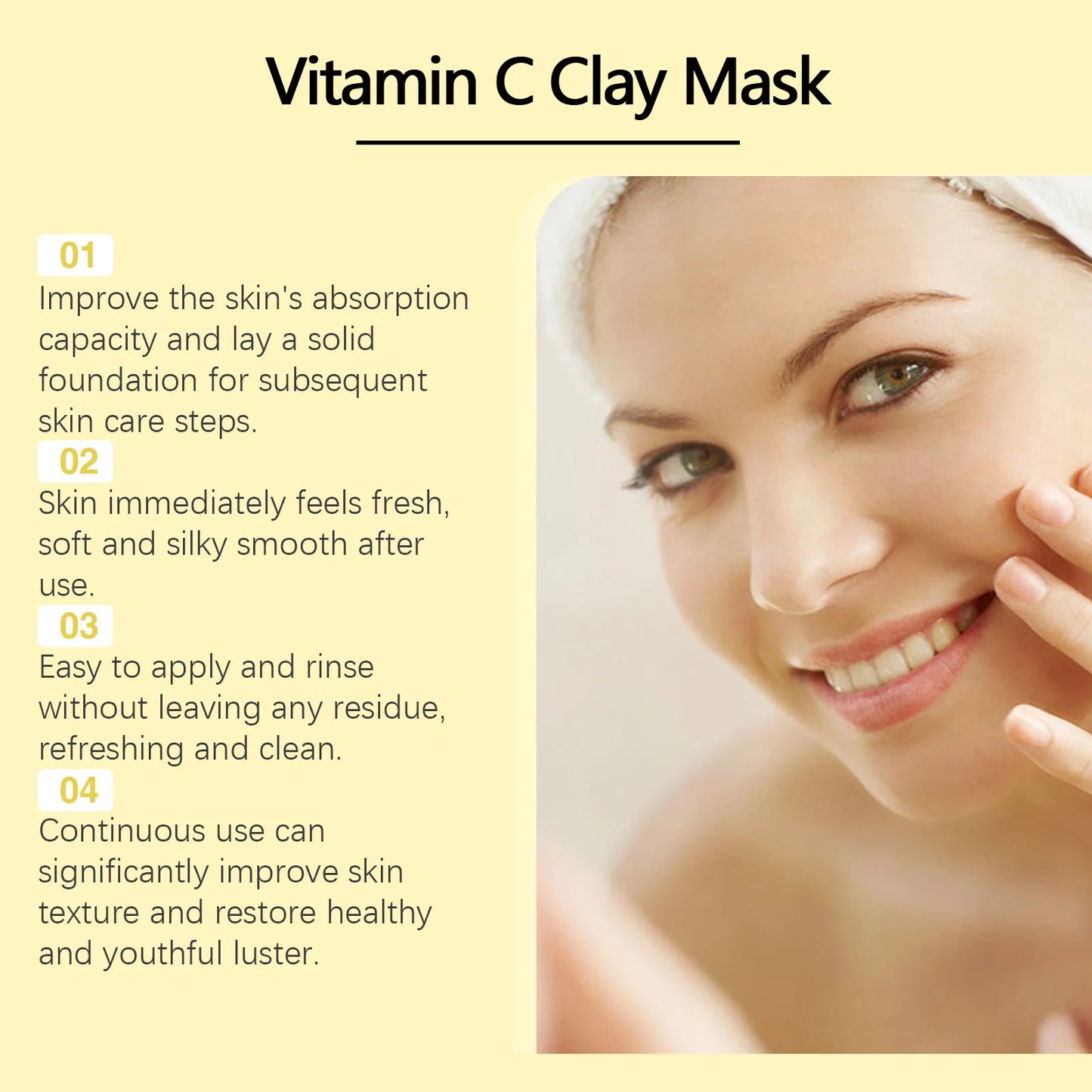 Turmeric Clay Mask Acne Removal Fade Dark Spot Melanin Shrink Pores Deep Cleansing Oil Control Moisturizing Vitamin C Mud Mask Peaceful Pleasures Health and Wellness
