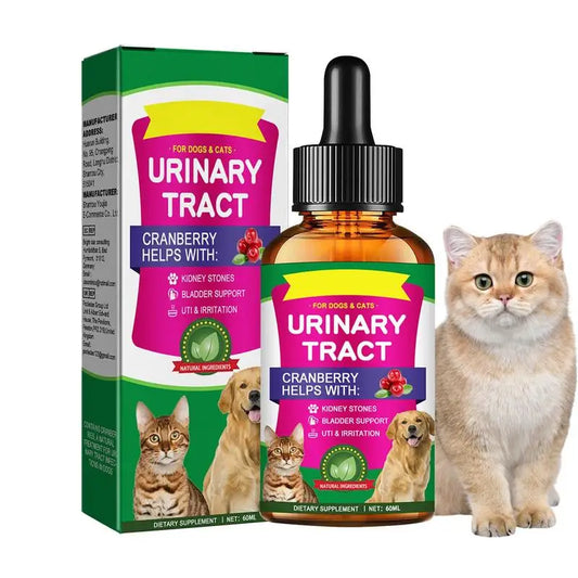 Pet UTI Treatments 60ml Powerful Cat Bladder Drops For Urinary Tract Care Multifunction Cranberry Dog Cat UTI Treatments Supply Peaceful Pleasures Health and Wellness Default Title