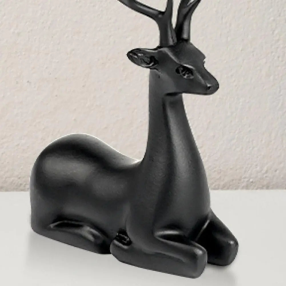 Christmas Reindeer Figurines – Modern Elk Resin Deer Statue Décor