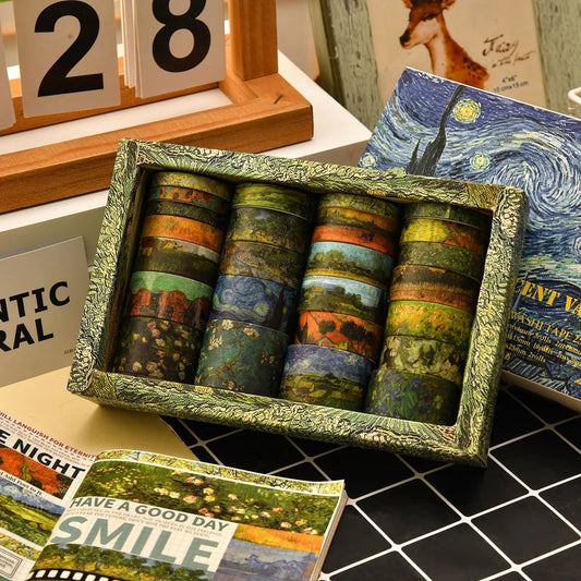 Van Gogh Inspired Washi Tape Creative Scrapbook Stickers Collection Peaceful Pleasures Health and Wellness
