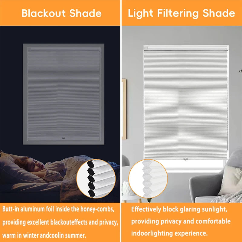 Custom Honeycomb Cellular Blinds – Blackout Thermal Window Shades