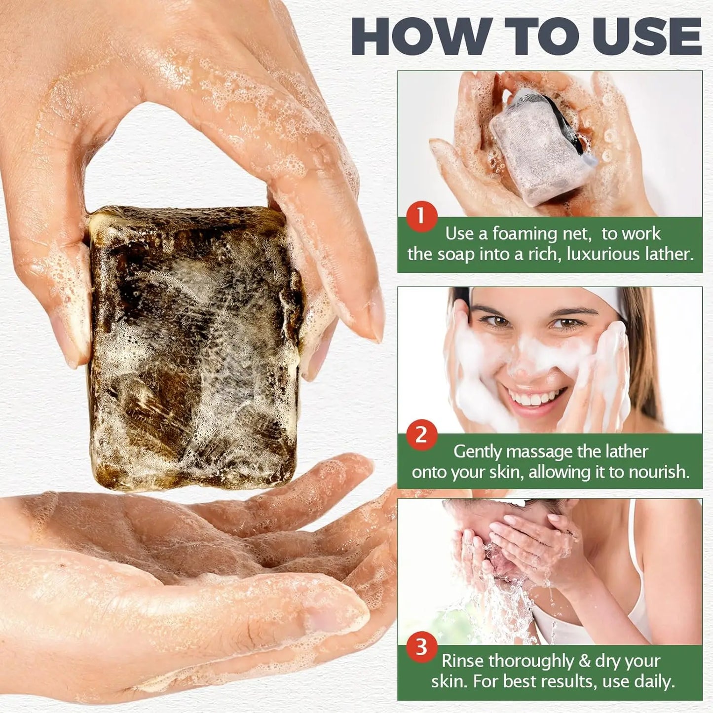 Raw African Black Soap for Oily Skin, Dark Spots Pure & Natural Ingredients - Organic Face and Body Wash Soap Peaceful Pleasures Health and Wellness