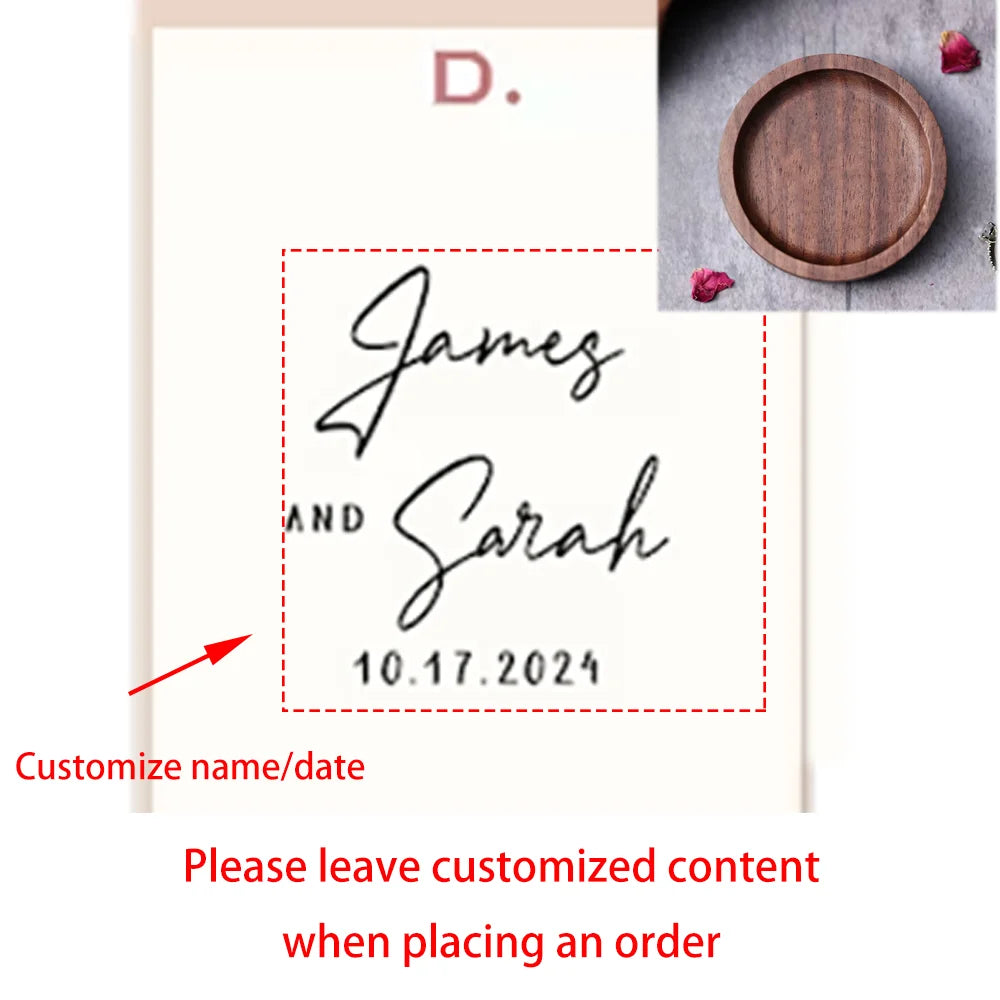 Custom Engraved Wood Ring Dish | Wedding & Anniversary Gift