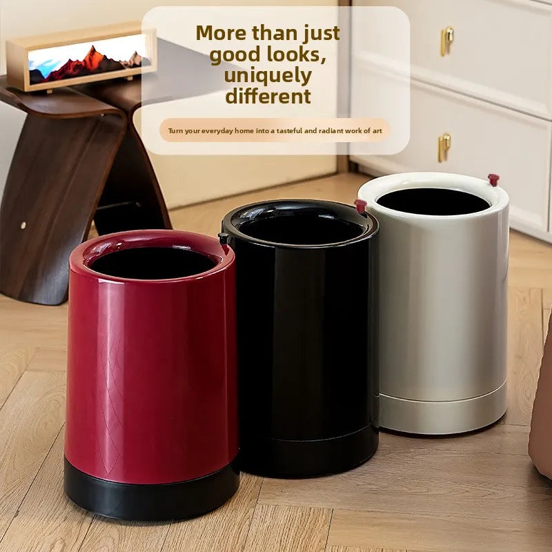 Minimalist Large Capacity Trash Bin - No Cover, Hidden Wheel Design, Multi-Functional, Home Essential, Space-Saving Peaceful Pleasures Health and Wellness