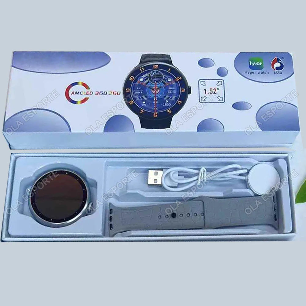 7 in 1 Strap Smart Watch Sports Watch Men Women AMOLED Screen GPS Bluetooth Calls Waterproof SmartWatch for Android IOS 2026 New Peaceful Pleasures Health and Wellness Silver 1Strap