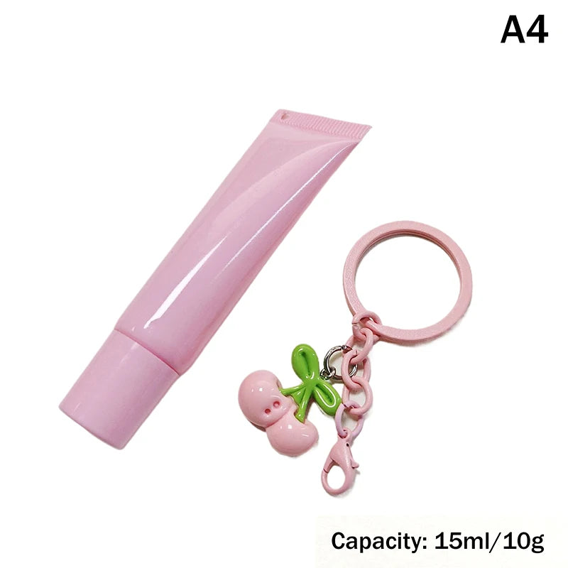 Refillable Lip Gloss Tube with Keychain | 10/15ml DIY