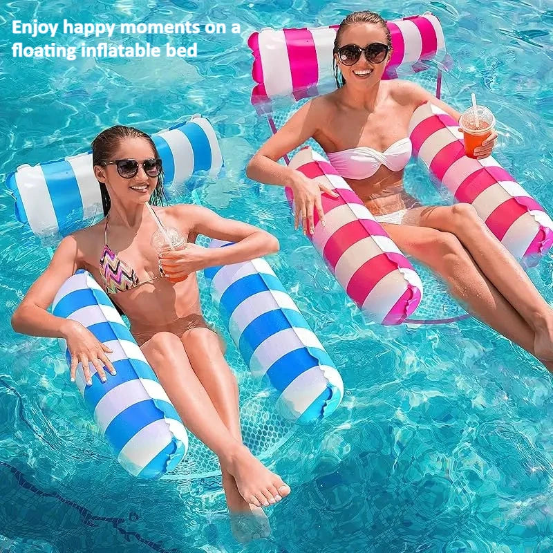 Inflatable Pool Float Mat – Foldable Water Hammock Lounge