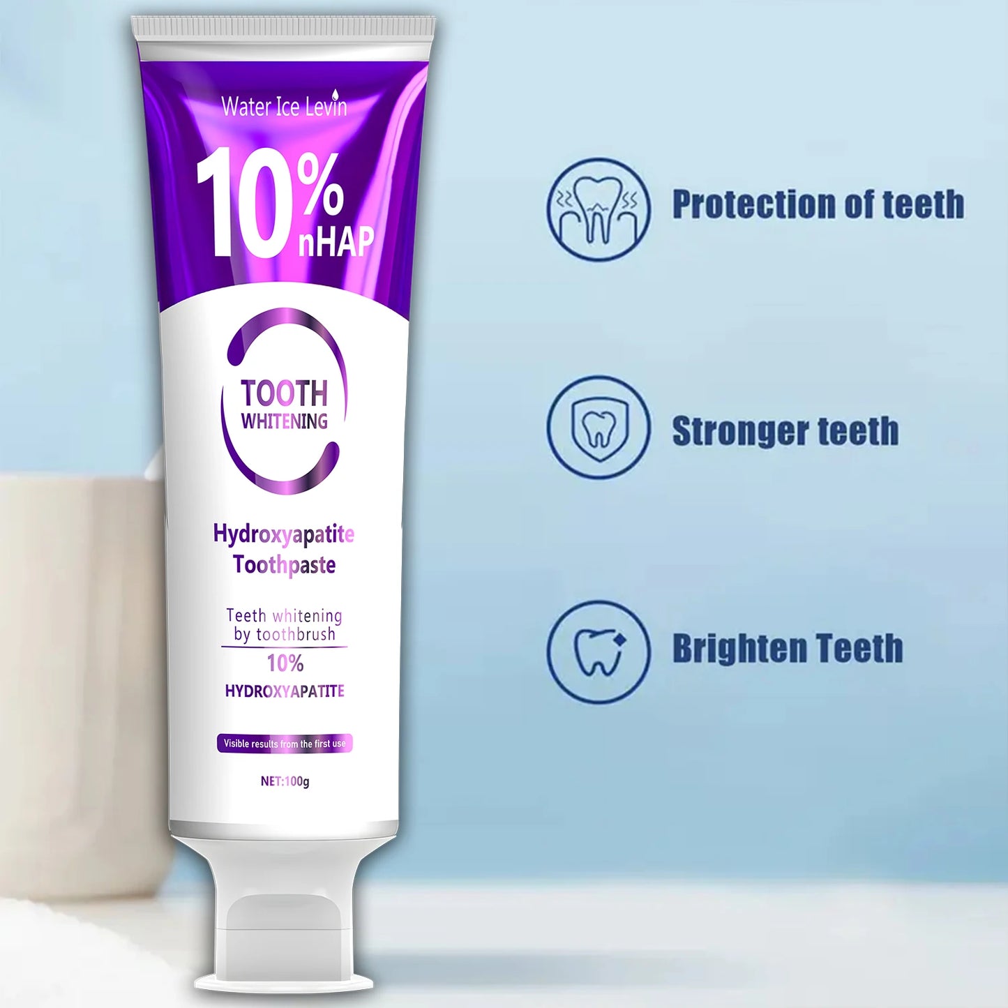 Hydroxyapatite Whitening Toothpaste 10% HAp – Visible Results