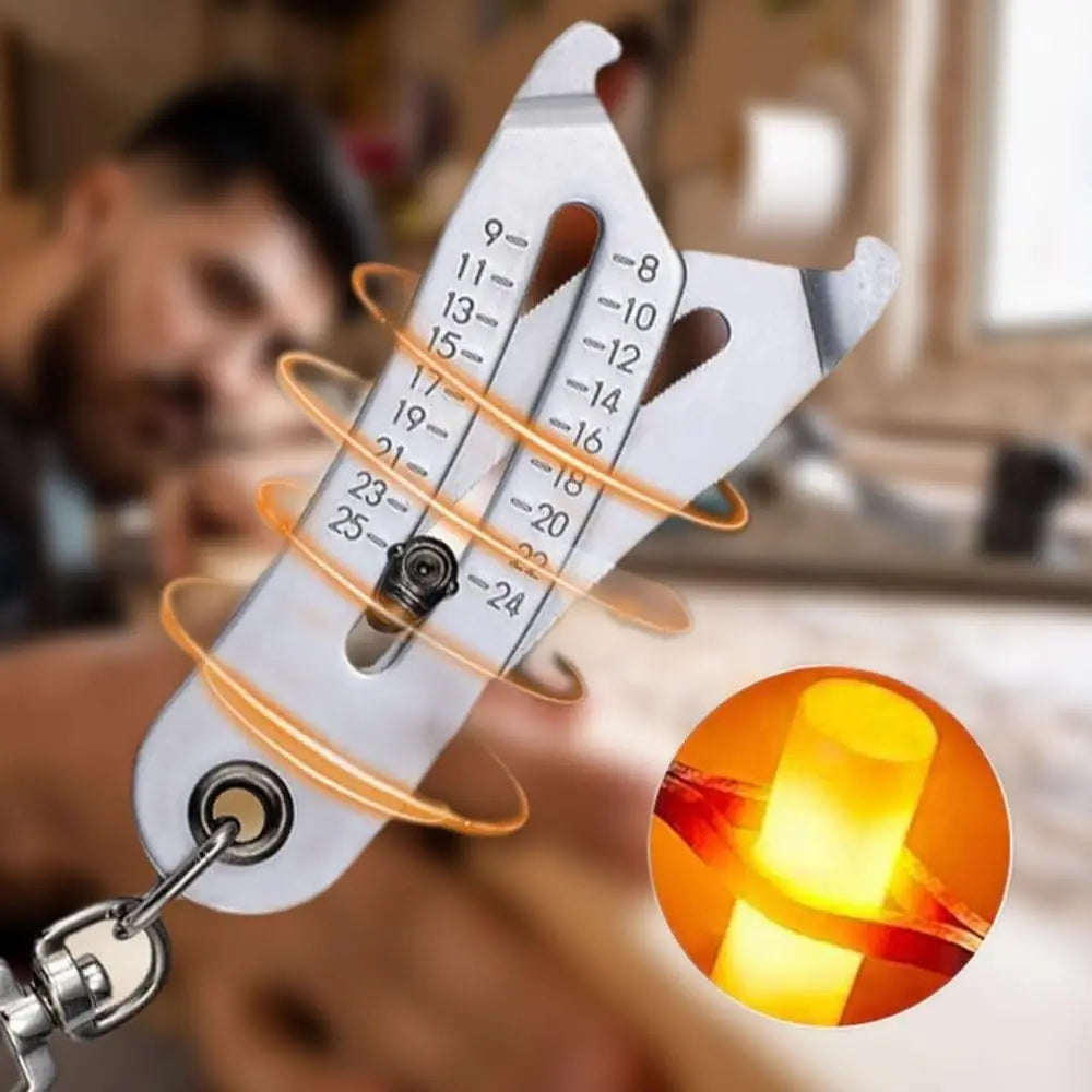 Portable Caliper Gauge Metric Precise Thread Checker Keychain