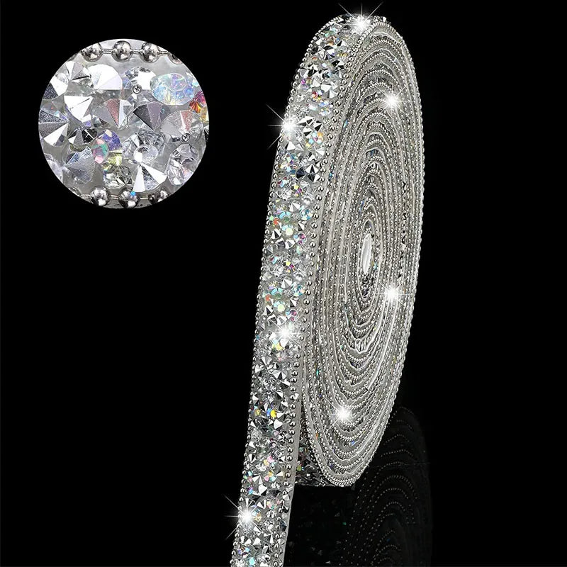 1 Yards Resin Rhinestone Ribbon Self Adhesive Diamond Ribbon Crystal Roll Glitter Resin Diamond Belt Bling For DIY Art Craft Peaceful Pleasures Health and Wellness