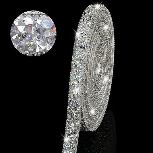 1 Yards Resin Rhinestone Ribbon Self Adhesive Diamond Ribbon Crystal Roll Glitter Resin Diamond Belt Bling For DIY Art Craft Peaceful Pleasures Health and Wellness
