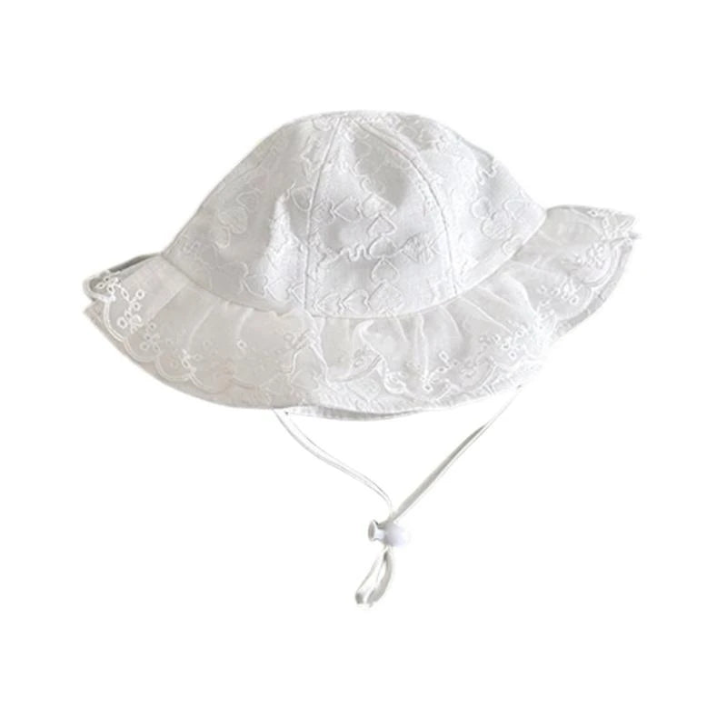 Baby Fisherman Sun Hat | Lace Cotton Infant Bucket Hat