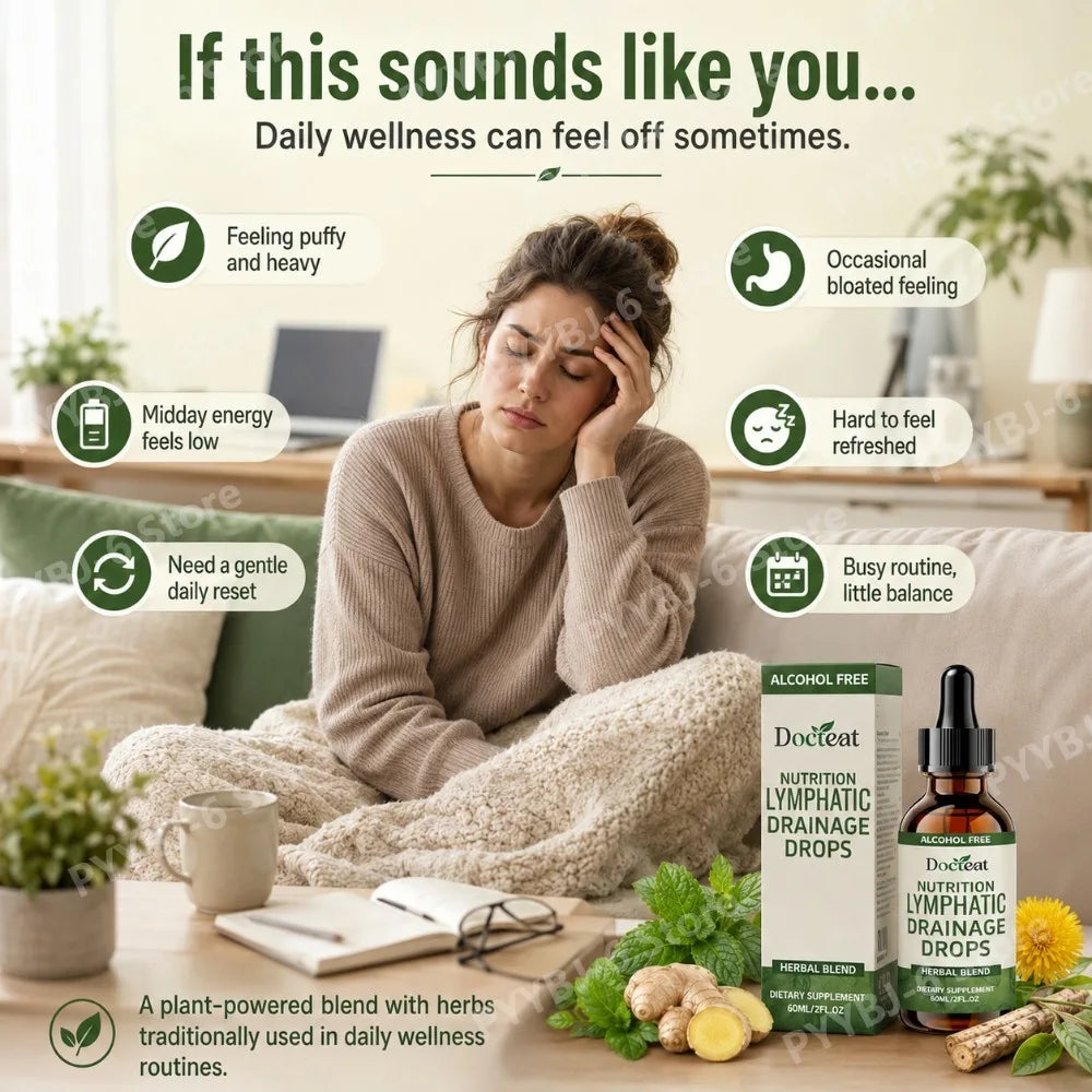 Docteat Lymphatic Drops 60ml | Vitamin B12, Zinc & Dandelion Root