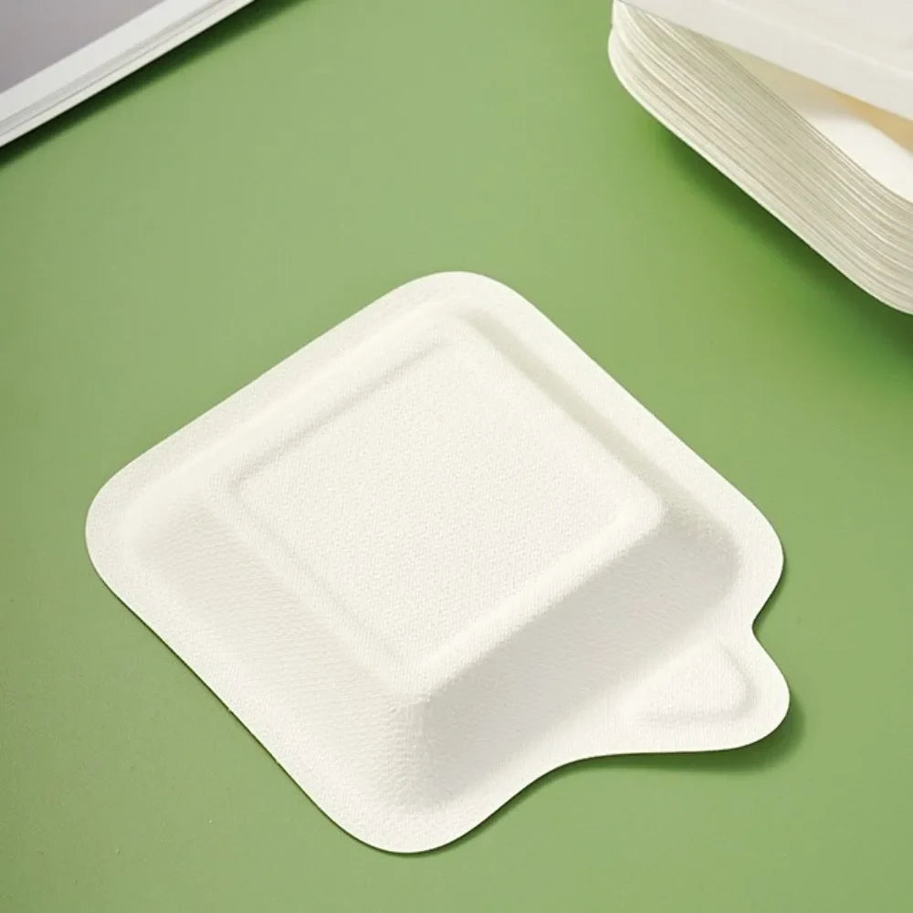 100-Pack Biodegradable Square Disposable Paper Plates | Eco Cake