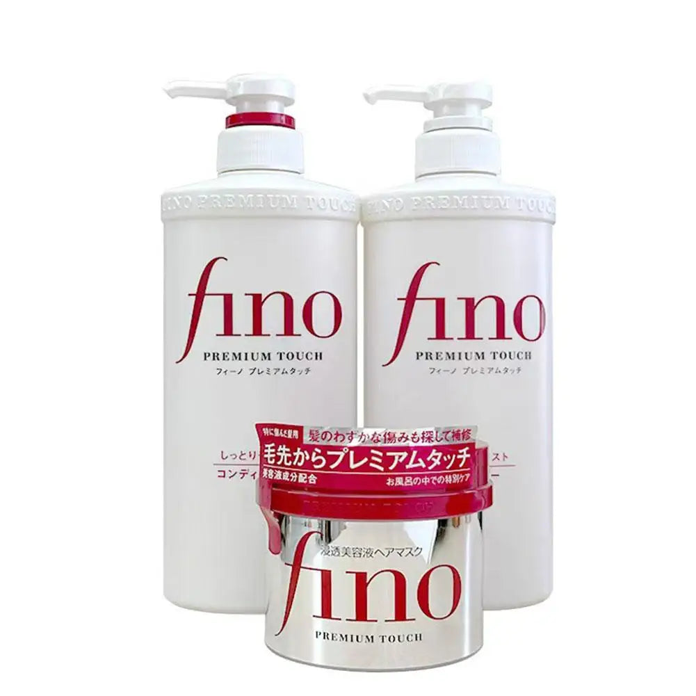 Fino Shampoo Conditioner 550ml Oil Control Volumizing Smooth Hair Mask Repair Dry Damaged Hair Moisturizing Nourishing Treatment Peaceful Pleasures Health and Wellness