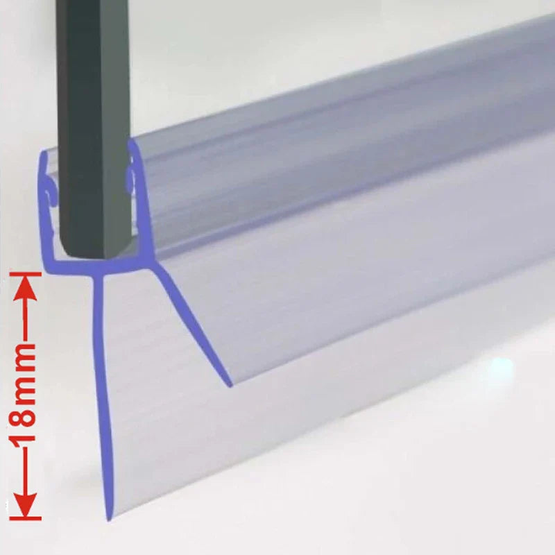 PVC Shower Door Seal Strip – Glue-Free Waterproof Glass Gap
